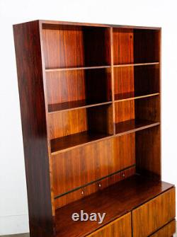 Mid Century Danish Modern Bookshelf Cabinet Rosewood Drawers Omann Jun Drawers