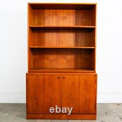 Mid Century Danish Modern Bookshelf Cabinet Teak Shelves GP Mobilia Denmark