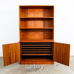 Mid Century Danish Modern Bookshelf Cabinet Teak Shelves GP Mobilia Denmark