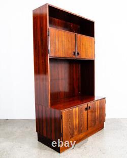 Mid Century Danish Modern Cabinet Storage Rosewood Omann Jun Doors Bookshelf Mcm