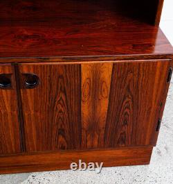 Mid Century Danish Modern Cabinet Storage Rosewood Omann Jun Doors Bookshelf Mcm