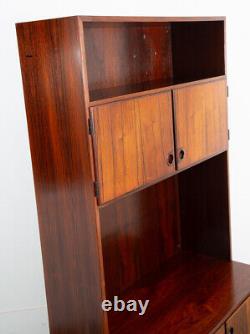 Mid Century Danish Modern Cabinet Storage Rosewood Omann Jun Doors Bookshelf Mcm