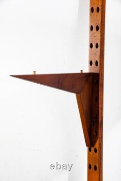 Mid Century Danish Modern Cado Wall Unit Single Upright Bracket Shelving Wood
