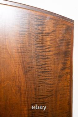 Mid Century Danish Modern Credenza Highboard Cabinet Walnut Arched Door 6 drawer