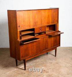 Mid Century Danish Modern Credenza Highboard Johannes Andersen J Skaaning Son VG