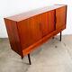 Mid Century Danish Modern Credenza Highboard Sideboard Denmark Bar Teak Drawers