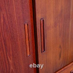 Mid Century Danish Modern Credenza Highboard Sideboard Denmark Bar Teak Drawers