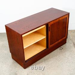 Mid Century Danish Modern Credenza Media Cabinet Rosewood Denmark Sliding Doors