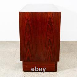 Mid Century Danish Modern Credenza Media Cabinet Rosewood Denmark Sliding Doors