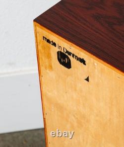 Mid Century Danish Modern Credenza Media Cabinet Rosewood Denmark Sliding Doors