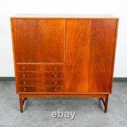 Mid Century Danish Modern Credenza Sideboard 4 Drawers Teak Oak Mcm Denmark Mcm