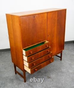 Mid Century Danish Modern Credenza Sideboard 4 Drawers Teak Oak Mcm Denmark Mcm