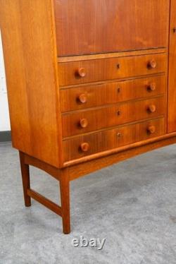 Mid Century Danish Modern Credenza Sideboard 4 Drawers Teak Oak Mcm Denmark Mcm