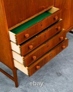 Mid Century Danish Modern Credenza Sideboard 4 Drawers Teak Oak Mcm Denmark Mcm