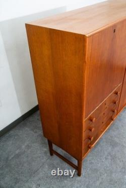 Mid Century Danish Modern Credenza Sideboard 4 Drawers Teak Oak Mcm Denmark Mcm