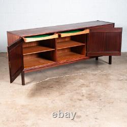 Mid Century Danish Modern Credenza Sideboard Mahogany Locking Kai Winding Brass