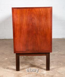 Mid Century Danish Modern Credenza Sideboard Mahogany Locking Kai Winding Brass