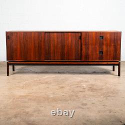 Mid Century Danish Modern Credenza Sideboard Rosewood Chr. Linneberg Drawers 77