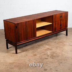 Mid Century Danish Modern Credenza Sideboard Rosewood Chr. Linneberg Drawers 77