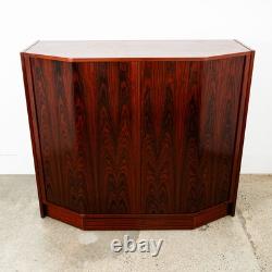 Mid Century Danish Modern Credenza Sideboard Rosewood Tambour Door Drawers Mcm