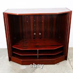 Mid Century Danish Modern Credenza Sideboard Rosewood Tambour Door Drawers Mcm