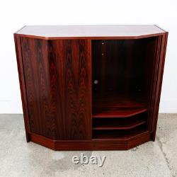 Mid Century Danish Modern Credenza Sideboard Rosewood Tambour Door Drawers Mcm