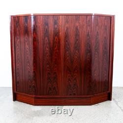Mid Century Danish Modern Credenza Sideboard Rosewood Tambour Door Drawers Mcm