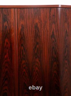 Mid Century Danish Modern Credenza Sideboard Rosewood Tambour Door Drawers Mcm