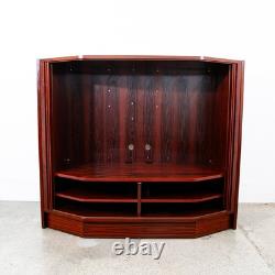 Mid Century Danish Modern Credenza Sideboard Rosewood Tambour Door Drawers Mcm