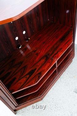 Mid Century Danish Modern Credenza Sideboard Rosewood Tambour Door Drawers Mcm