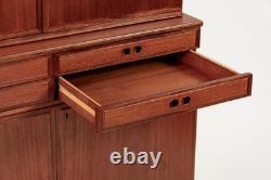 Mid Century Danish Modern Tall Two-Piece Teak Cabinet Hutch