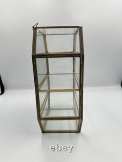 Mid Century Hollywood Regency Small Glass Cabinet Showcase Bathroom Display