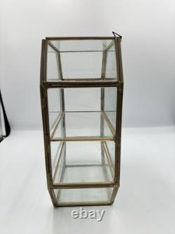 Mid Century Hollywood Regency Small Glass Cabinet Showcase Bathroom Display