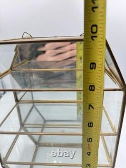 Mid Century Hollywood Regency Small Glass Cabinet Showcase Bathroom Display
