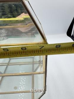 Mid Century Hollywood Regency Small Glass Cabinet Showcase Bathroom Display