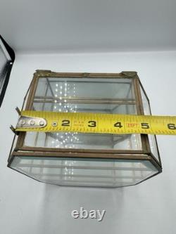 Mid Century Hollywood Regency Small Glass Cabinet Showcase Bathroom Display