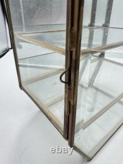 Mid Century Hollywood Regency Small Glass Cabinet Showcase Bathroom Display