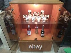 Mid-Century Liquor Cabinet/Display Case withTinted Glass Doors