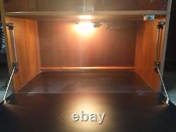 Mid-Century Liquor Cabinet/Display Case withTinted Glass Doors