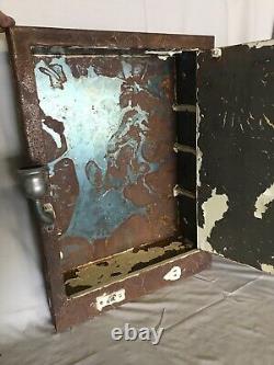Mid Century Metal Recessed Medicine Cabinet Chrome Sconces Old Hotel VTG 493-23B