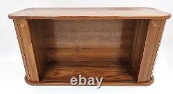 Mid Century Mod Teakwood Double Tambour Door Hanging Shelf Cabinet 1960's