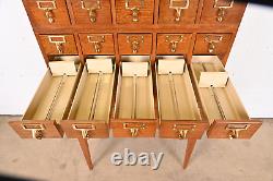 Mid-Century Modern 40-Drawer Oak Library Card Catalogs by Gaylord Bros, Pair