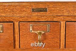 Mid-Century Modern 40-Drawer Oak Library Card Catalogs by Gaylord Bros, Pair