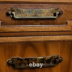 Mid Century Modern American Set of Two Light Walnut Nightstands by Unagusta