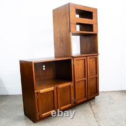 Mid Century Modern Audio Cabinet Record Storage Credenza Low 4 Doors Custom Hifi