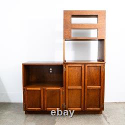 Mid Century Modern Audio Cabinet Record Storage Credenza Low 4 Doors Custom Hifi