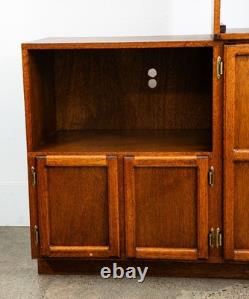 Mid Century Modern Audio Cabinet Record Storage Credenza Low 4 Doors Custom Hifi