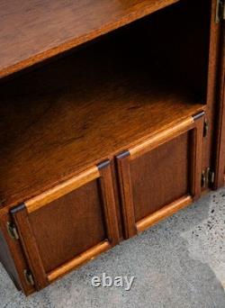 Mid Century Modern Audio Cabinet Record Storage Credenza Low 4 Doors Custom Hifi