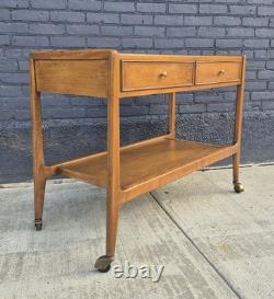 Mid-Century Modern Bar Cart Mount Airy Furniture Co, Facade Line, Two-Tier