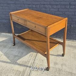 Mid-Century Modern Bar Cart Mount Airy Furniture Co, Facade Line, Two-Tier